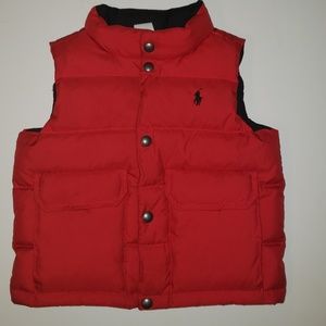 Kids Polo reversibe puffer vest jacket